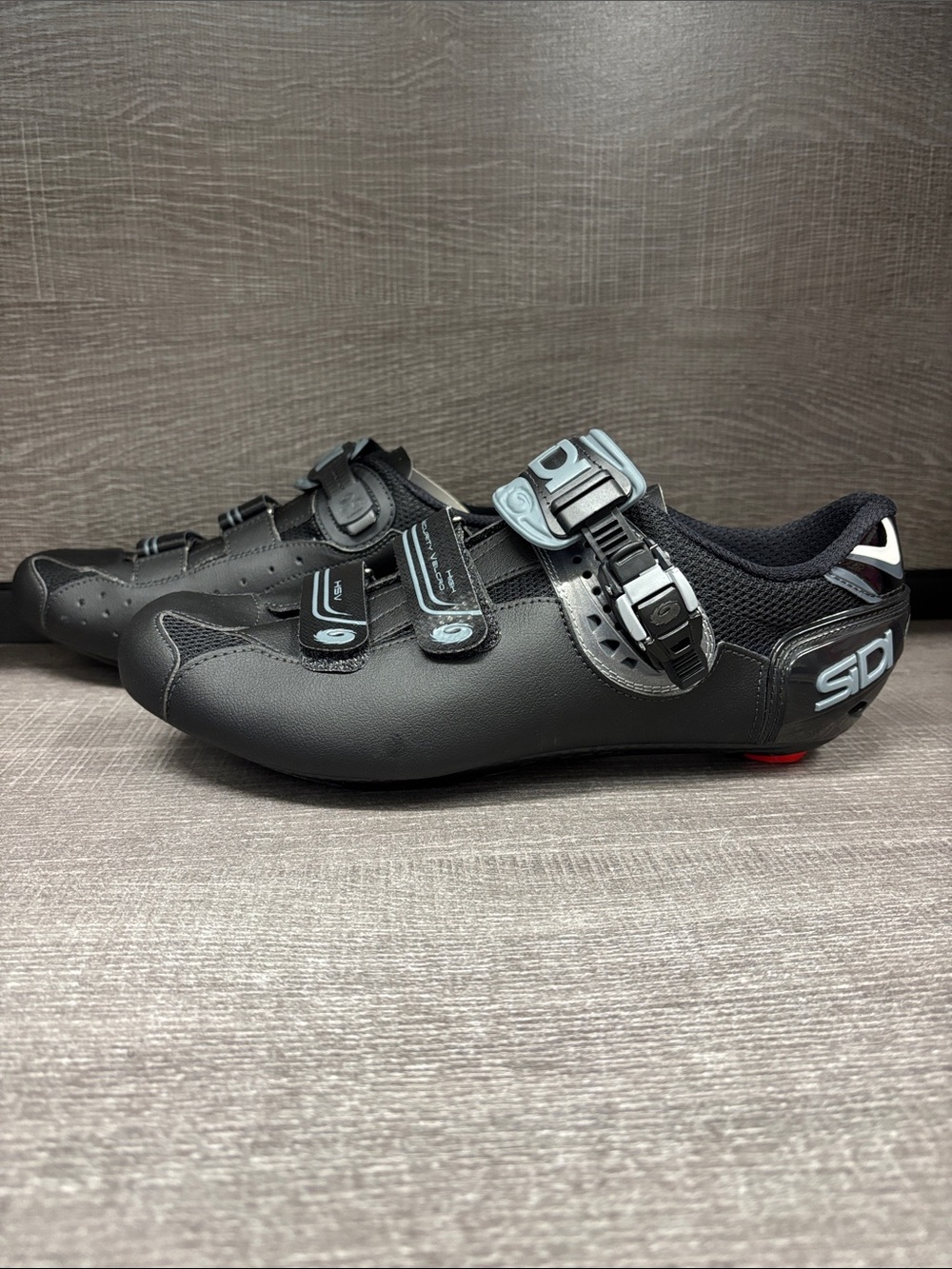 Men's Sidi Genius 7 Mega Road Cycling Shoes (Black) - US 11.75/EUR 46.5